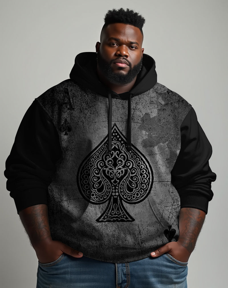 Big & Tall Colorblock Streetwear Hoodie for big men view 2