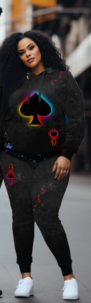 Big & Tall Gradient Hoodie Sweatpants Set for big men view 9