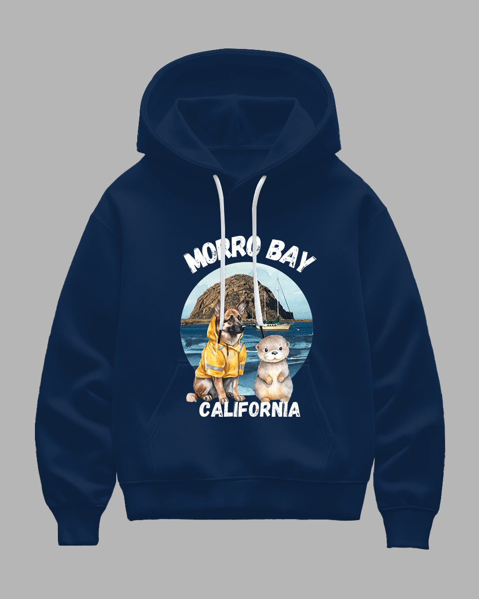 Big & Tall Blue Navy Hawaiian Hoodie for big men