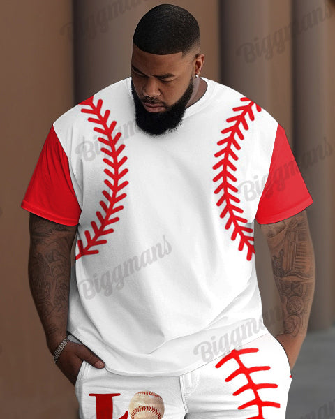 Big & Tall Graphic T-Shirt Pants Set for big men view 2
