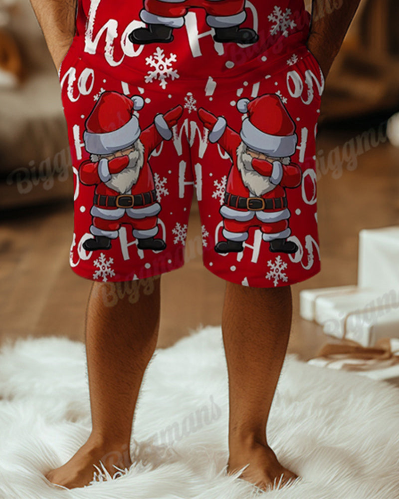 Big & Tall Graphic T-Shirt Shorts Set for big men view 3