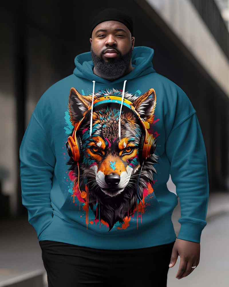 Big & Tall Graffiti Hoodie for big men