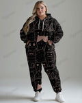 Big & Tall Graphic Hoodie Sweatpants Set for big men view 1