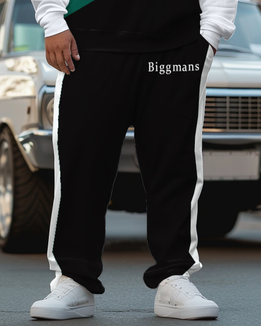 Big & Tall Colorblock Hoodie Sweatpants Set for big men view 3