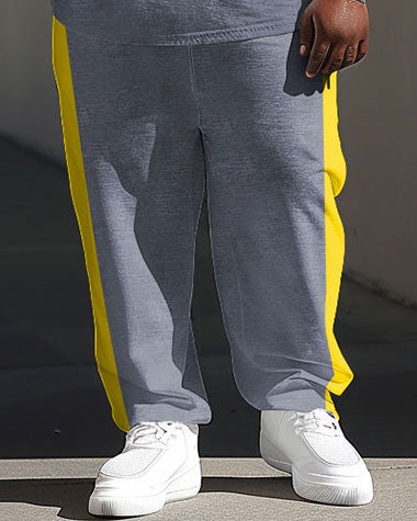 Big & Tall Graphic Streetwear Two-piece Set for big men view 3