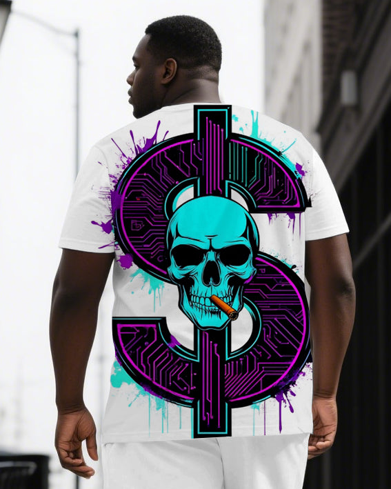Big & Tall Graphic Skull Two-piece Set for big men view 2