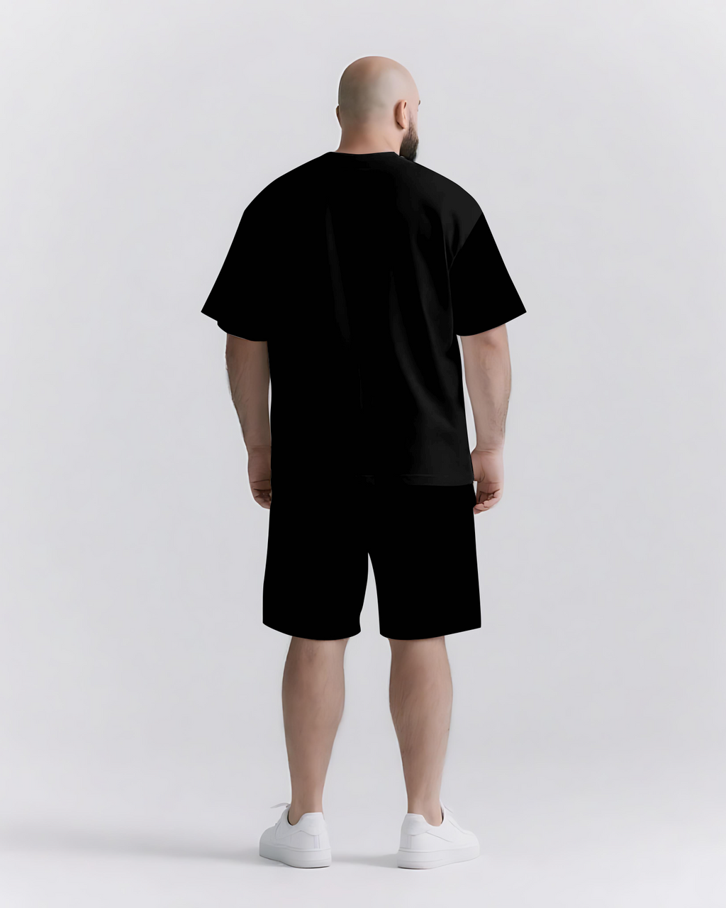Big & Tall Graphic Streetwear Two-piece Set for big men view 3