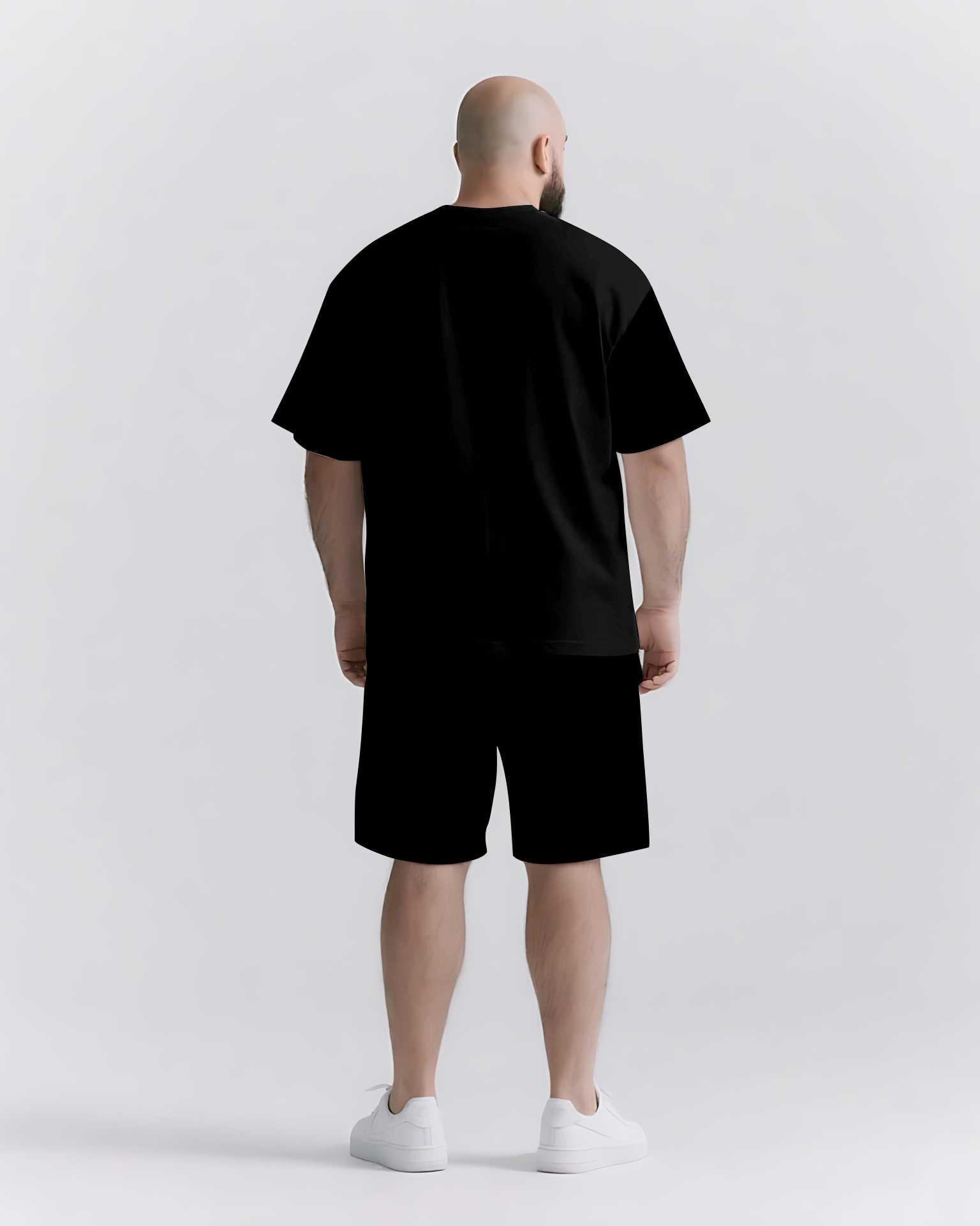Big & Tall Graphic Streetwear Two-piece Set for big men view 3
