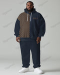 Big & Tall Graphic Hoodie Sweatpants Set for big men view 1
