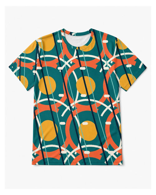 Big & Tall Solar Court Digital Print T-Shirt and Shorts Set T-Shirt