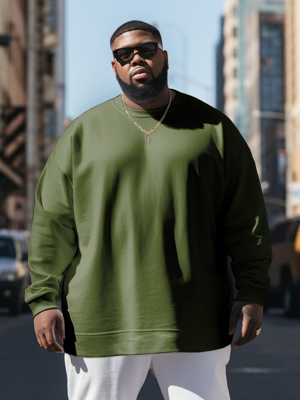 Big & Tall Solid Color Streetwear Men's Clothing for big men view 8