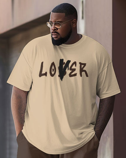 Big & Tall Graphic T-Shirt Pants Set for big men view 2