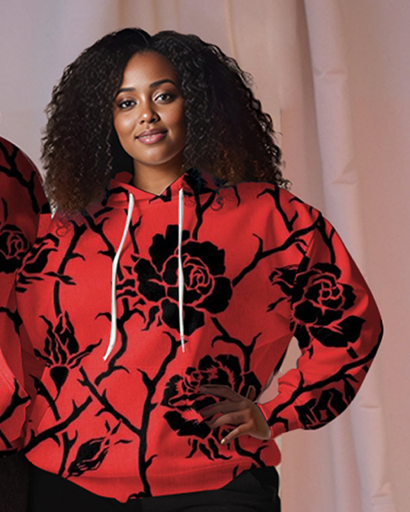 Big & Tall Graphic Hoodie Sweatpants Set for big men view 7