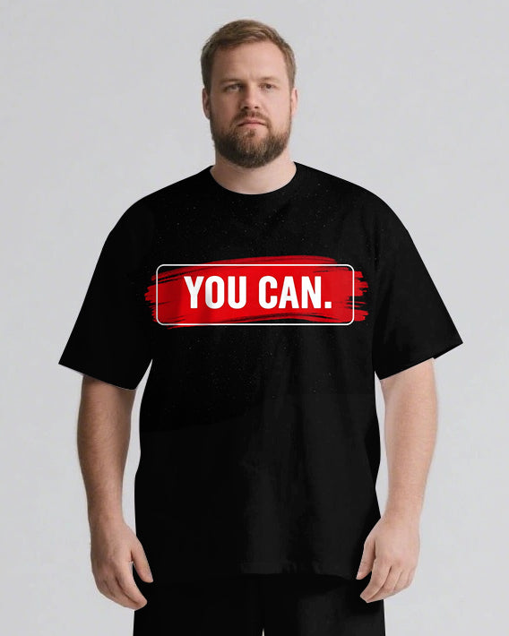 Big & Tall Streetwear T-Shirt Pants Set for big men view 4