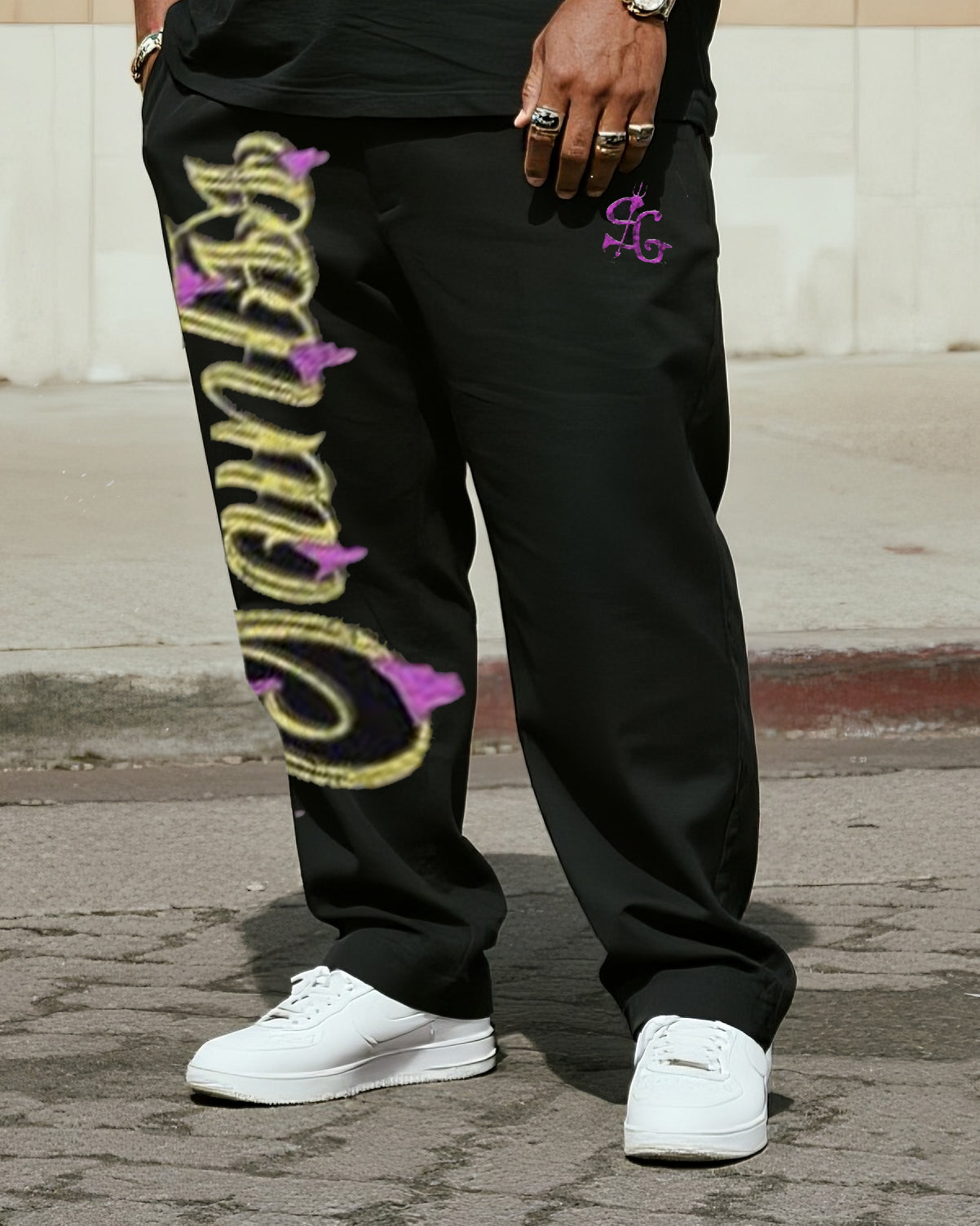 Big & Tall Streetwear Two-piece Set for big men view 3