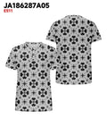 Big & Tall Gray Geometric Graphic T-Shirt for big men view 3
