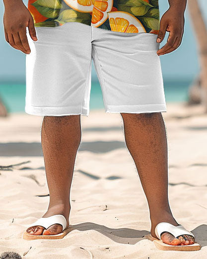 Big & Tall Orange Hawaiian Graphic Jeans for big men view 4