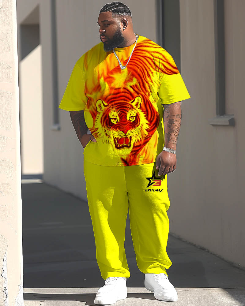 Big & Tall Graphic T-Shirt Pants Set for big men view 1