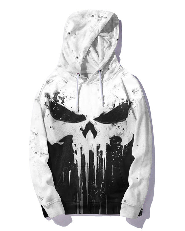 Big & Tall Athletic Skull Hoodie for big men view 5
