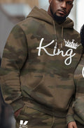 Big & Tall Graphic Graffiti Camouflage Hoodie for big men view 11