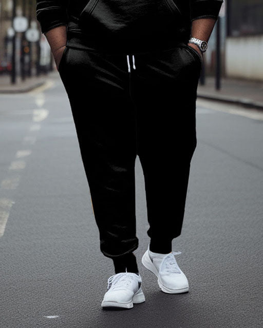 Big & Tall Graphic Hoodie Sweatpants Set for big men view 3