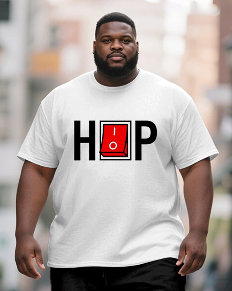 Big & Tall Streetwear T-Shirt Shorts Set for big men view 2