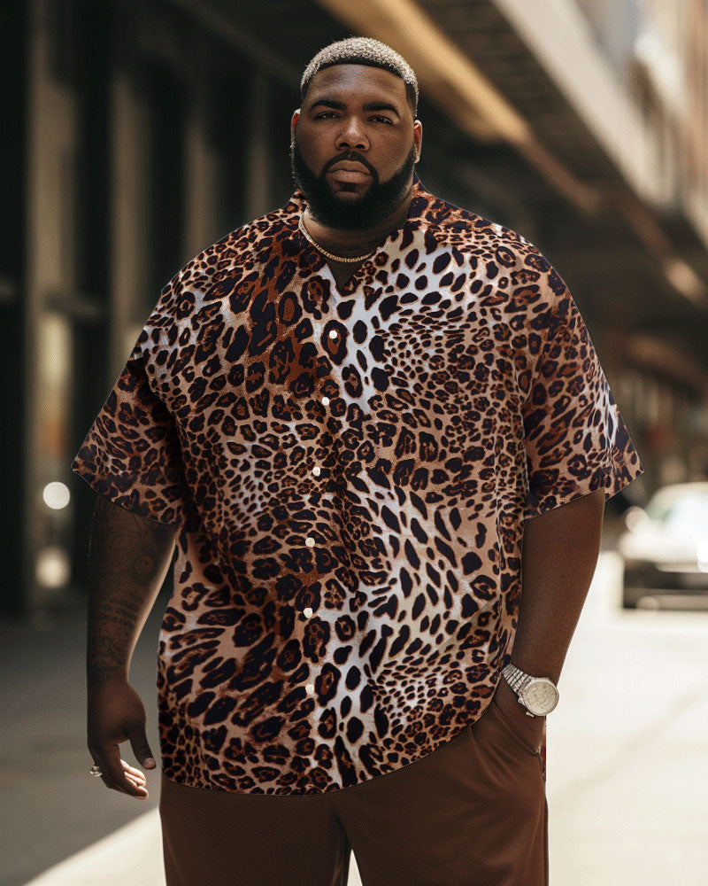 Big & Tall Gradient Graphic Short Sleeve Shirt for big men view 1