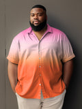 Big & Tall Gradient T-Shirt Pants Set for big men