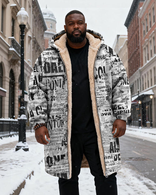 Big & Tall Graphic Graffiti Hoodie for big men view 2