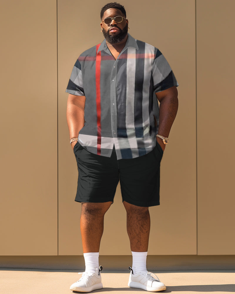 Big & Tall Plaid Graphic Jeans for big men view 2