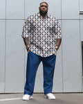 Big & Tall Geometric Two-piece Set for big men view 1