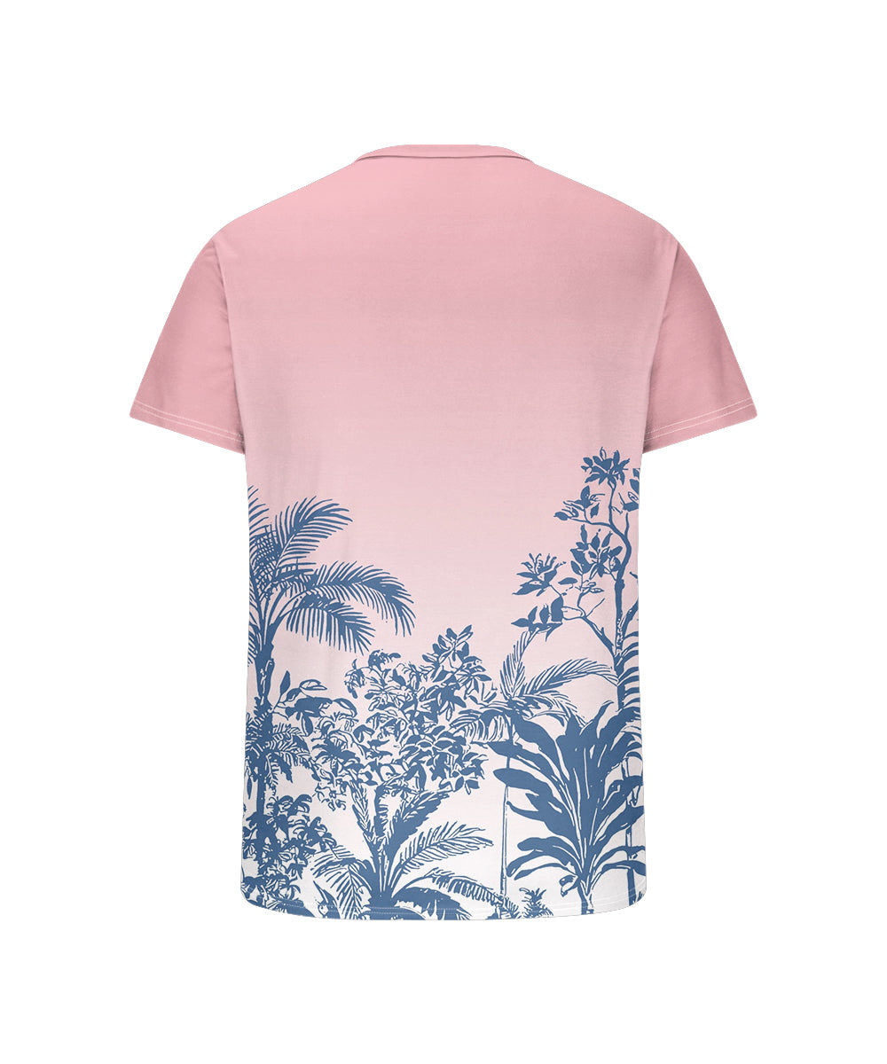 Big & Tall Pink Hawaiian Gradient T-Shirt for big men view 5