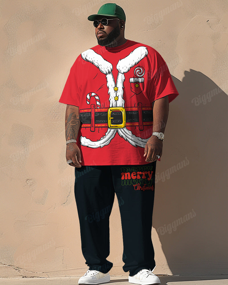 Big & Tall Streetwear T-Shirt Pants Set for big men view 1