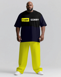 Big & Tall Streetwear T-Shirt Pants Set for big men view 1