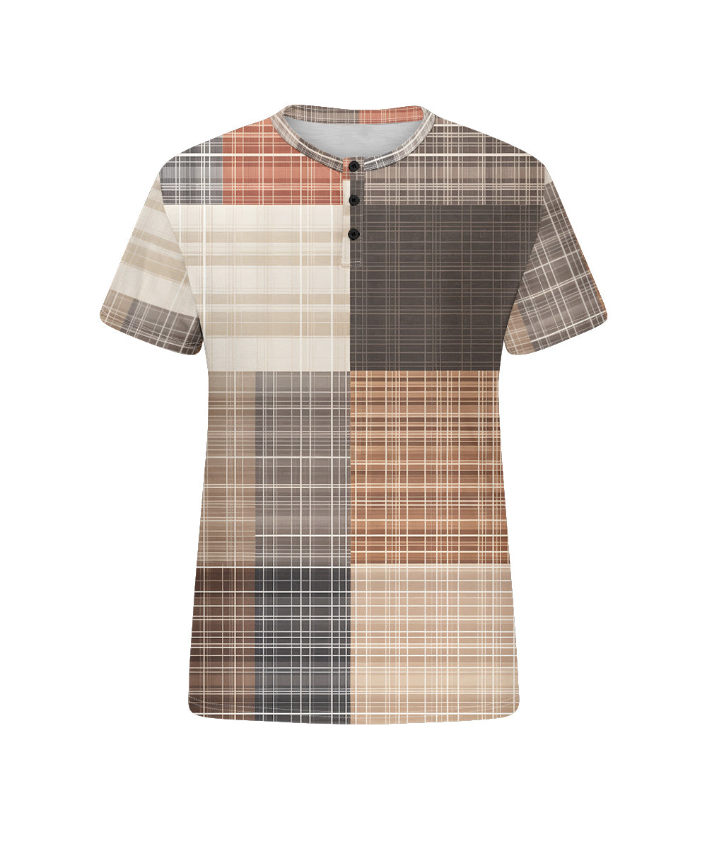 Big & Tall Geometric Plaid Graphic T-Shirt for big men view 4