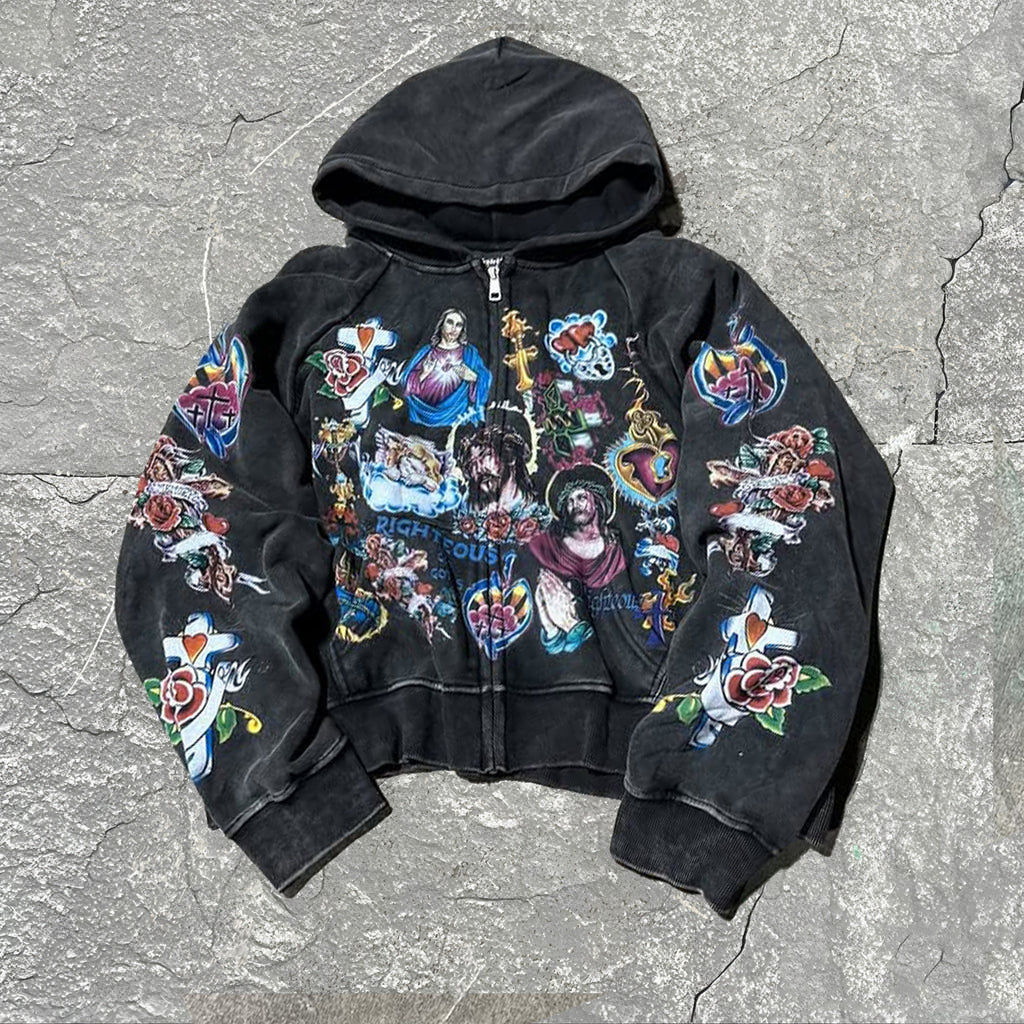Big & Tall Black Streetwear Hoodie for big men view 1