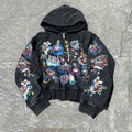 Big & Tall Black Streetwear Hoodie for big men view 1