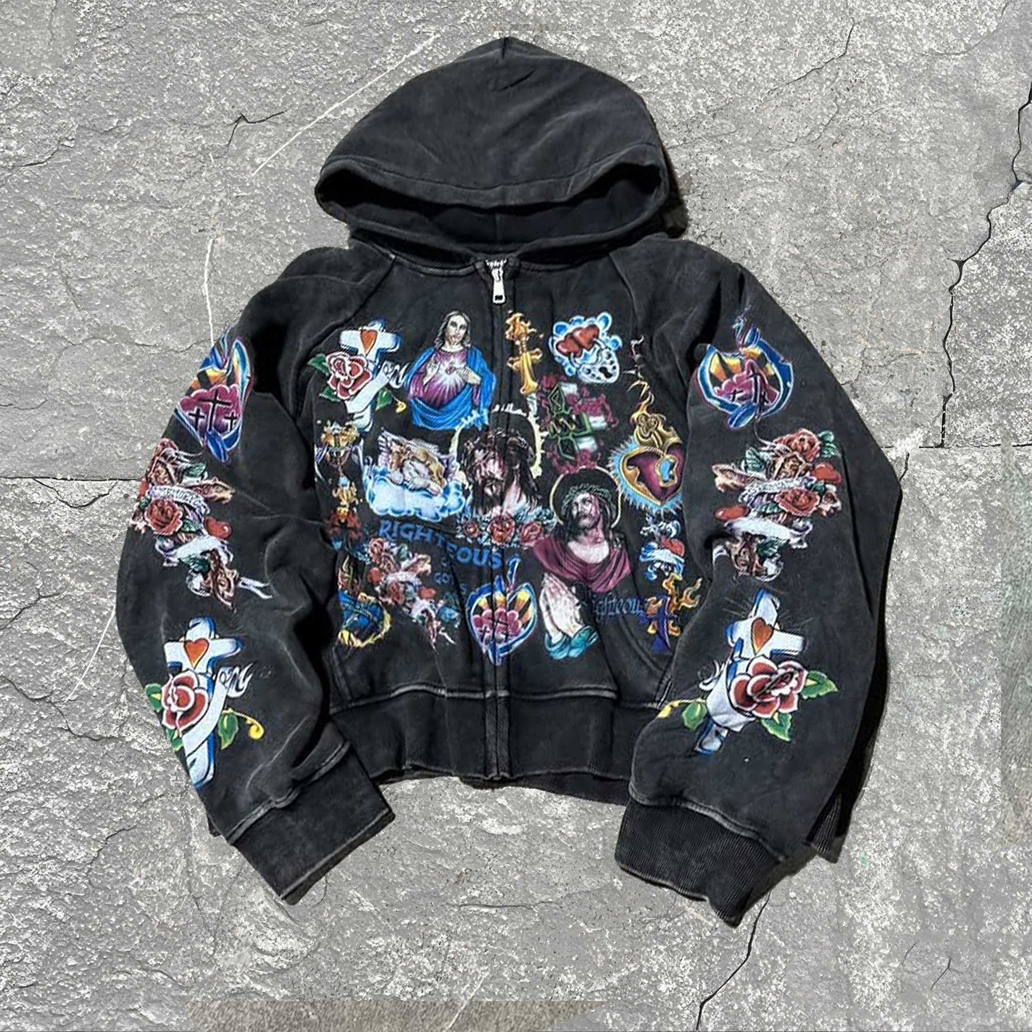 Big & Tall Black Streetwear Hoodie for big men view 1