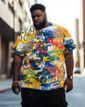 Big & Tall Graffiti Streetwear T-Shirt for big men