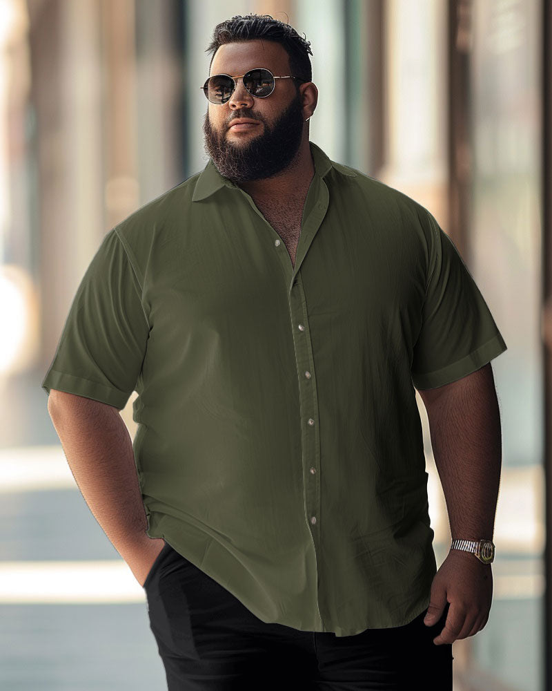Big & Tall Business Casual Short Sleeve Shirt for big men view 7