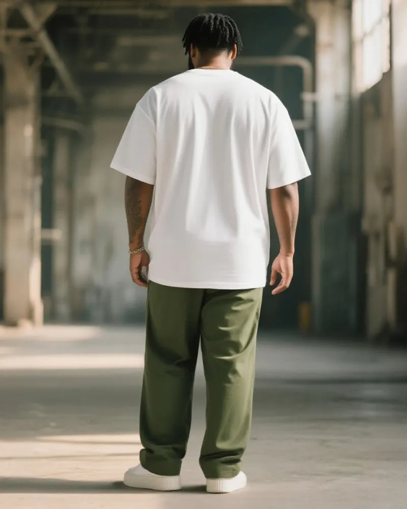 Big & Tall Graphic T-Shirt Pants Set for big men view 4