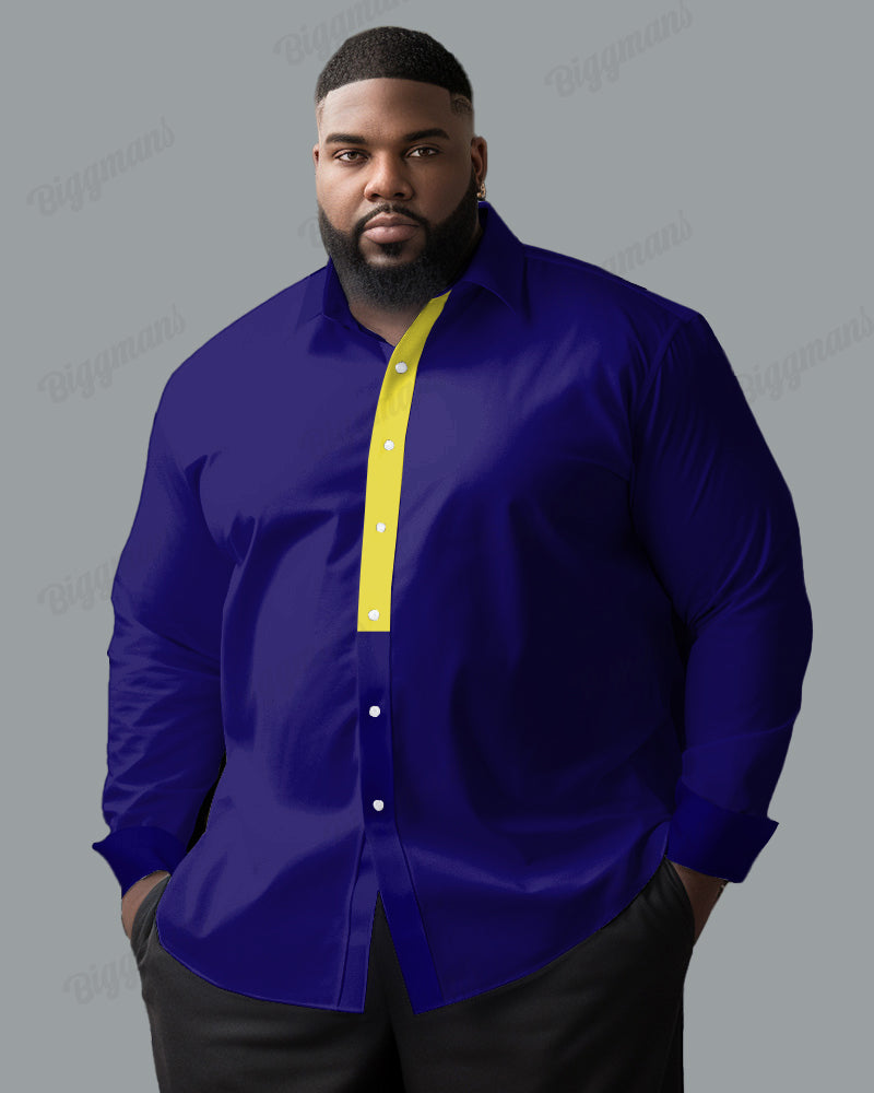 Big & Tall Streetwear Long Sleeve Shirt for big men view 3