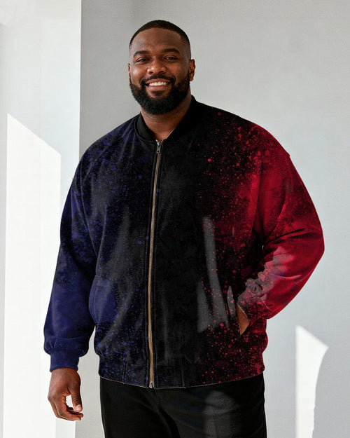 Big & Tall Gradient Graphic Splash Ink Men's Clothing for big men view 1