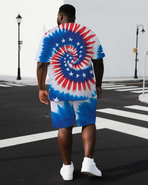 Big & Tall Graphic T-Shirt Shorts Set for big men view 1