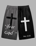 Big & Tall Colorblock Graphic Shorts for big men