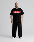 Big & Tall Streetwear T-Shirt Pants Set for big men view 1
