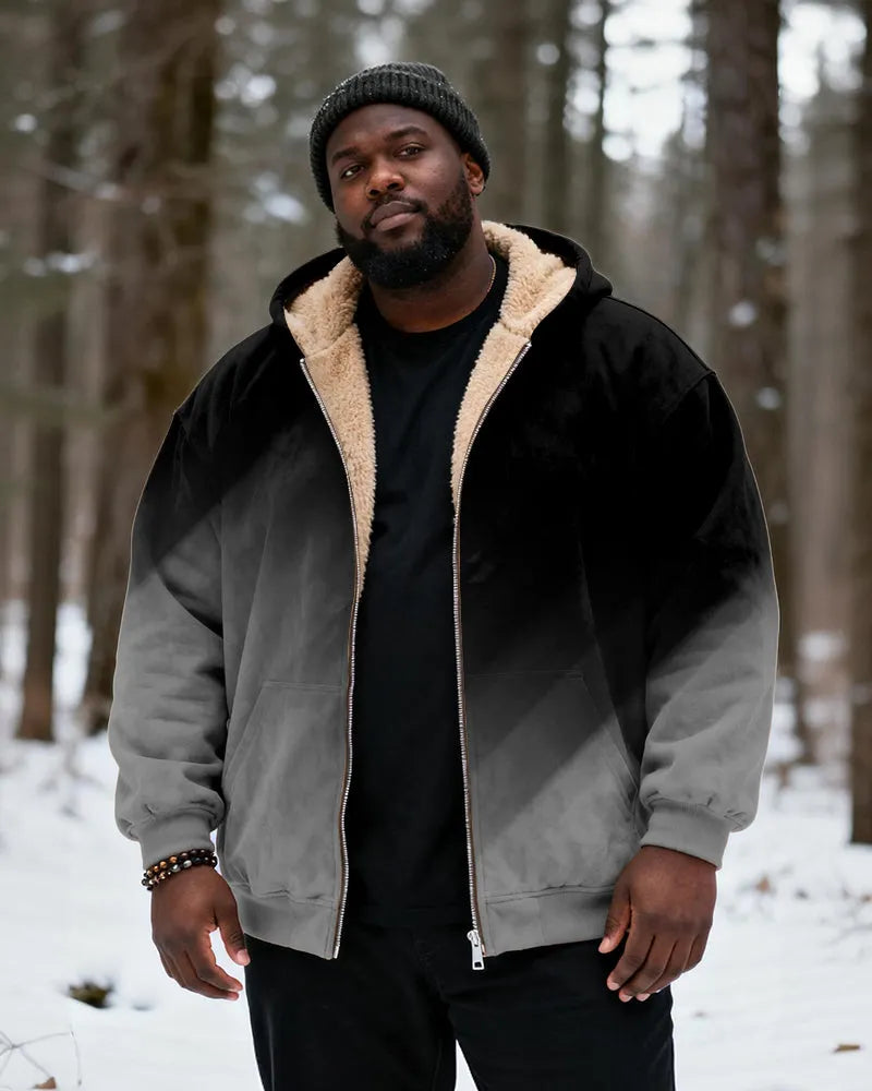Big & Tall Black Red Gradient Hoodie for big men view 18