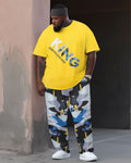 Big & Tall Graphic Splash Ink Two-piece Set for big men view 1