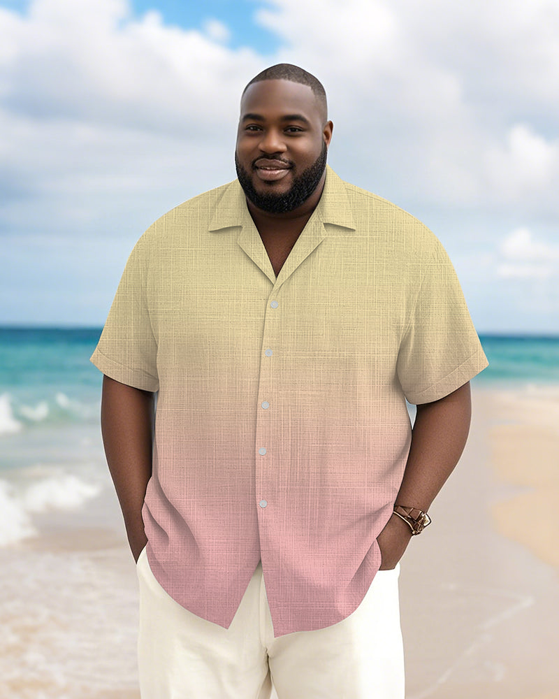 Big & Tall Hawaiian Gradient Short Sleeve Shirt for big men view 2
