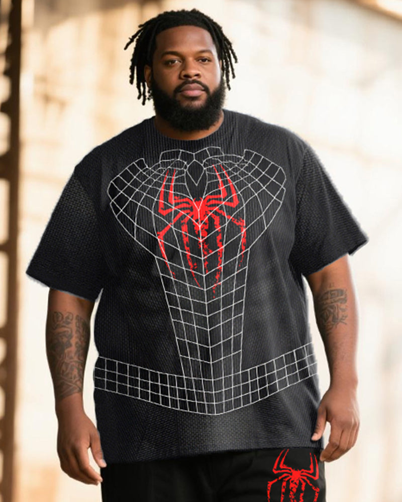Big & Tall Graphic T-Shirt Pants Set for big men view 2